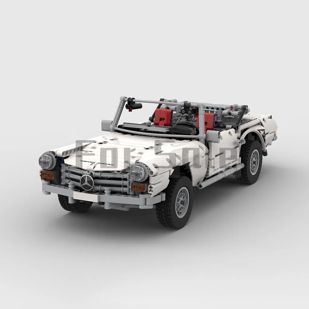 

MOC-52241 280SL с выдвижной кровелью от Энди-C, строительный блок, спортивный автомобиль, головоломка, электрическая игрушка для детей, подарок