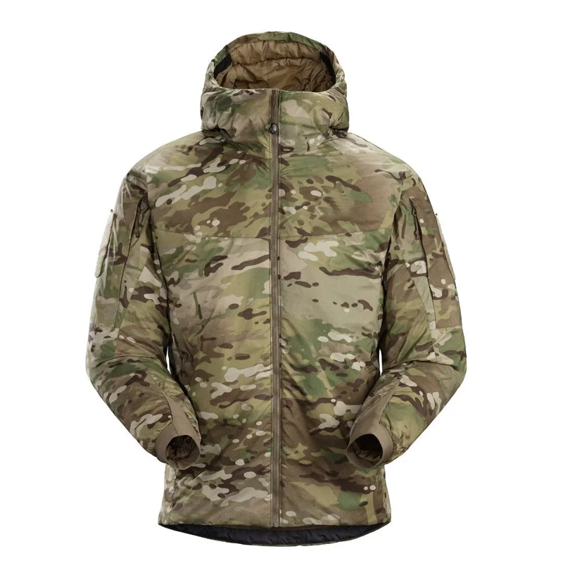 Men's Winter Outdoor Jaet Warm Cotton Waterproof Windproof Cold Resistant Hoodie Military Bird ALTHoody Atron Travel Gear