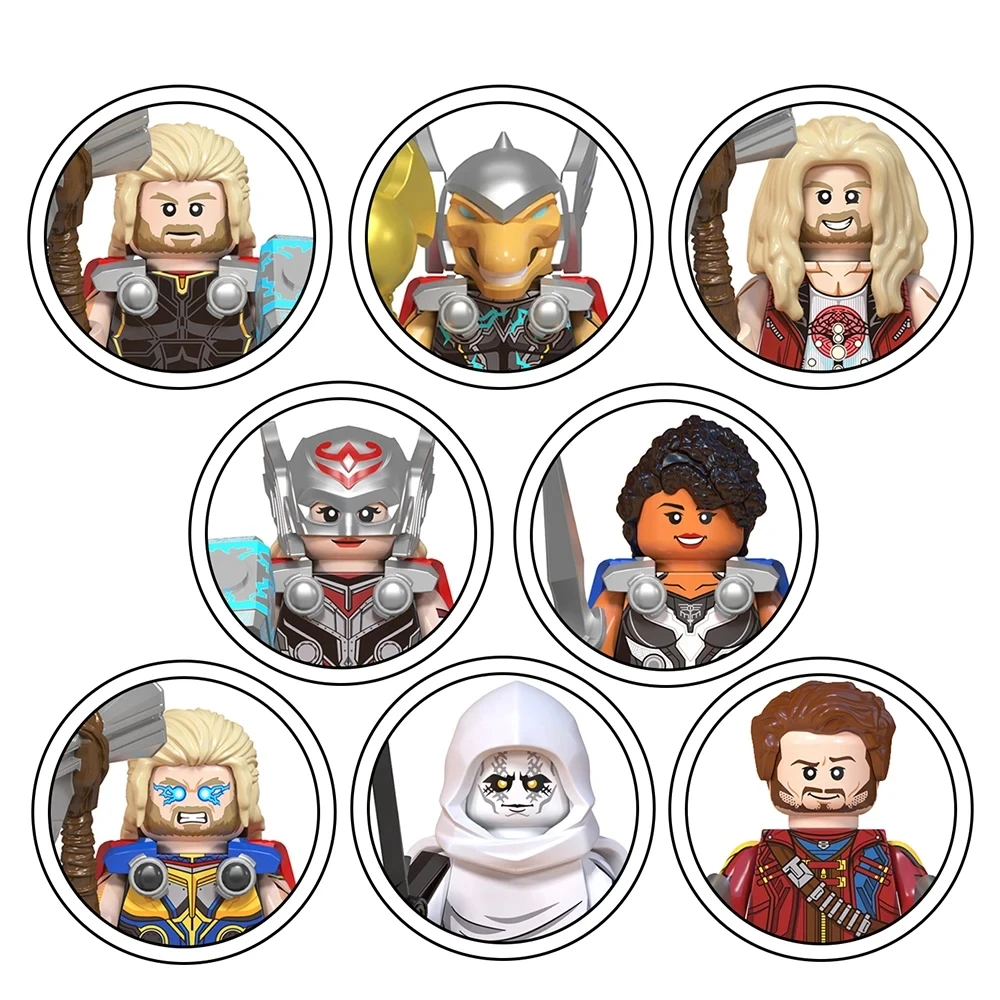 

WM2416 WM2417 Thor Model Building Blocks Gol the Godslayer Bricks Mighty Figure Mini Mister Negative Figurines Hela Toy