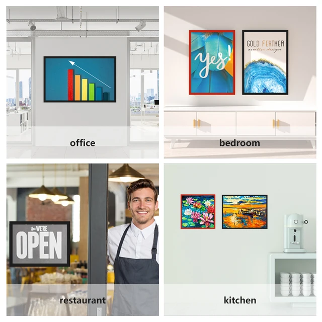 재사용 가능한 다이아몬드 아트 벽 포스터 액자