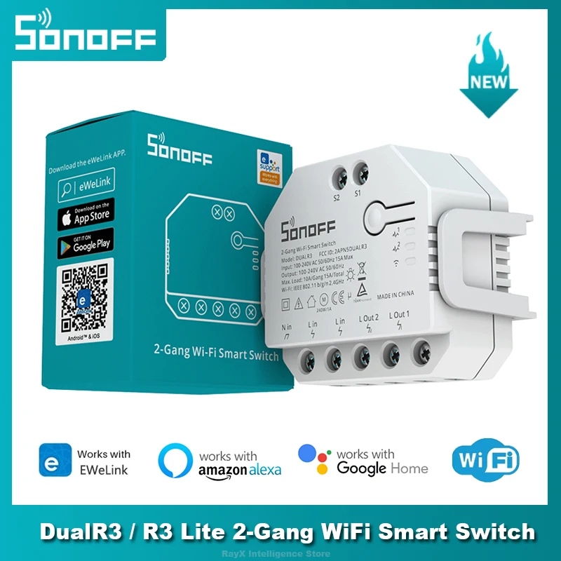 Sonoff Dual R3 Lite Dual Relay Smart Switch with Power Metering -   Online shopping EU