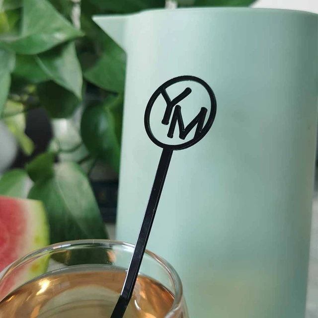 Mirrored Acrylic Drink Stirrer, Personalised