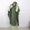 Muslim Plain Women's Hijab 2025 Ramadan Eid Arabic Pleated Khimar Clothing Islamic Femme Church Prayer Jersey Niqab Scarf