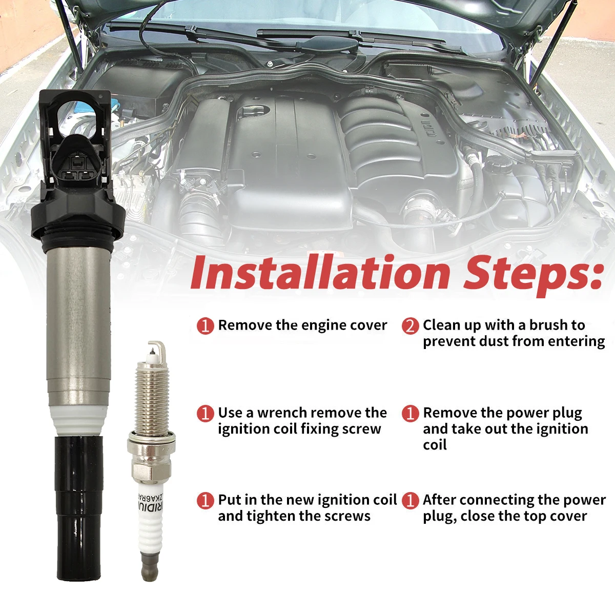 BMW e90 320i イグニッションコイル スパークプラグ 4個セット BMW e90