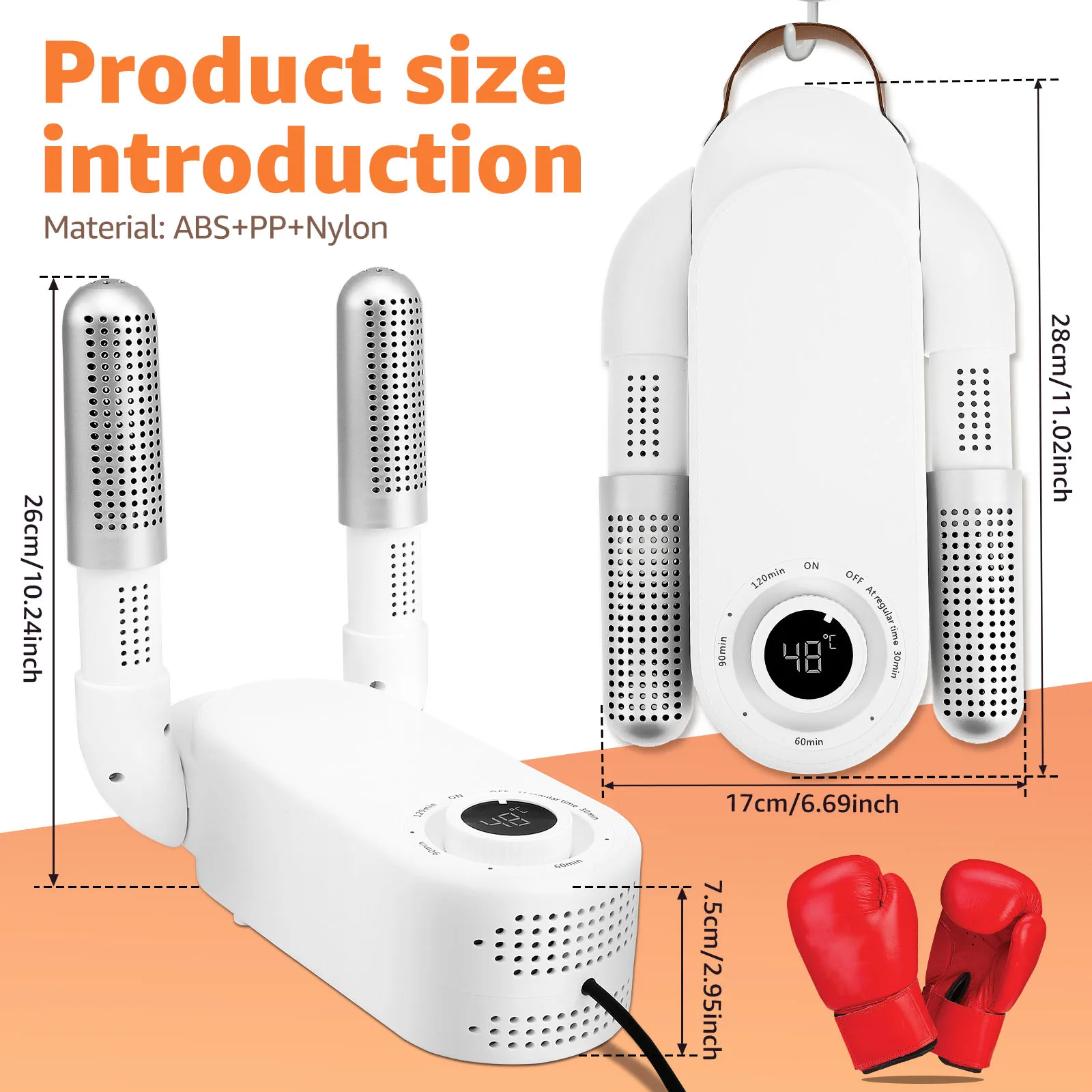 Electric Shoe Dryer Intelligent Thermostat Boot Dryer with Timer Eliminate Odor Fast Drying Socks Boot Warmer Boxing Glove Dryer 4