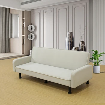 Light Grey Flannel Living Room Sofabed 1