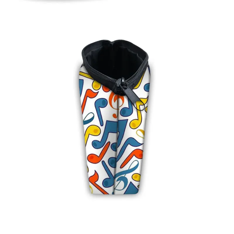 Musical Instrument Printing Cosmetic Bag Women Jazz Rock Makeup Bags Reusable Toiletry Bag Music Notes for Travel Cosmetic Case 6
