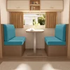4pcs/set Elastic RV Dinette Cushion Covers Polar Fleece Loveseat Sofa Slipcovers Anti-Slip Camper Car Bench Backrest Covers 5