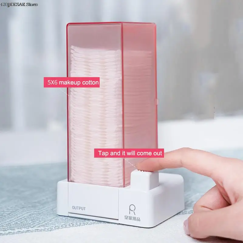 자동 화장품 면 상자 프레스 타입 면 패드 디스펜서, 메이크업 정리함, 방진 메이크업 면 보관함, 가정용 가제트
