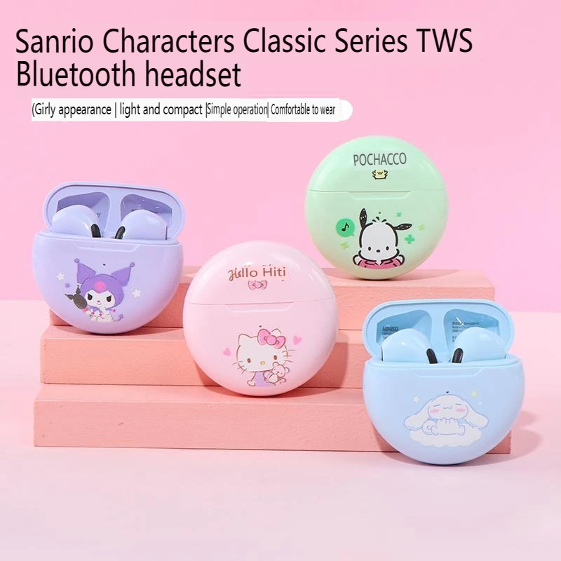 MINISO  Sanrio cinnamoroll Kuromi Classic Series TWS Bluetooth Headset Model XS66 Girlfriend children's Gift