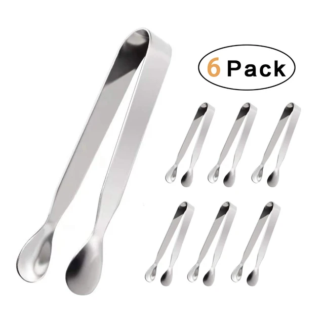 12pcs Sugar Tongs Ice Tongs Stainless Steel Mini Serving Tongs