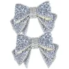 2 Pcs Handmade Resin Diamond Shoe Accessories Decors Wedding Charms for Pumps Rhinestones Jewelry Bowknot Crystals 3