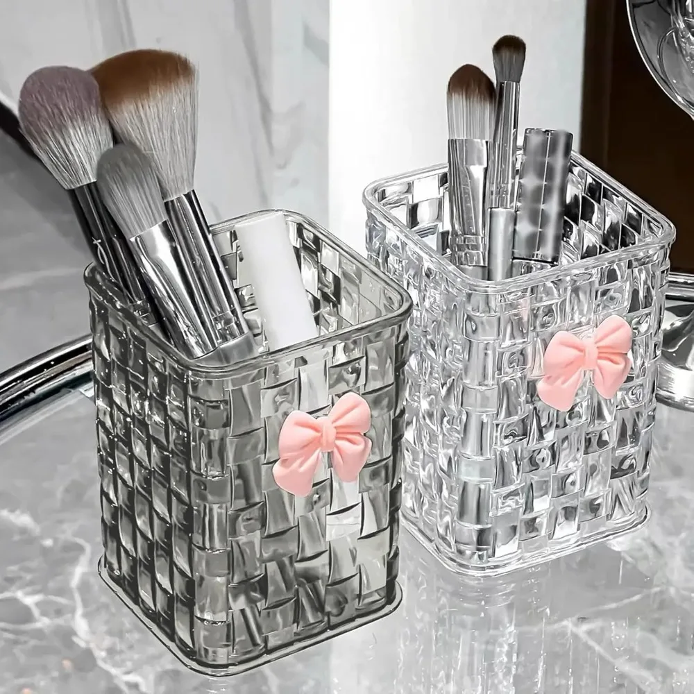 2026 Clear Acrylic Makeup Brushes Storage Box Desk Cosmetic Organizer Lipstick Storage Nail Polish Display Stand Rack Jewelry 1