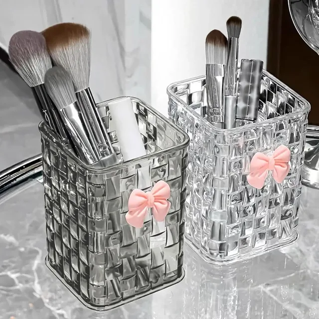 2026 Clear Acrylic Makeup Brushes Storage Box Desk Cosmetic Organizer Lipstick Storage Nail Polish Display Stand Rack Jewelry 1
