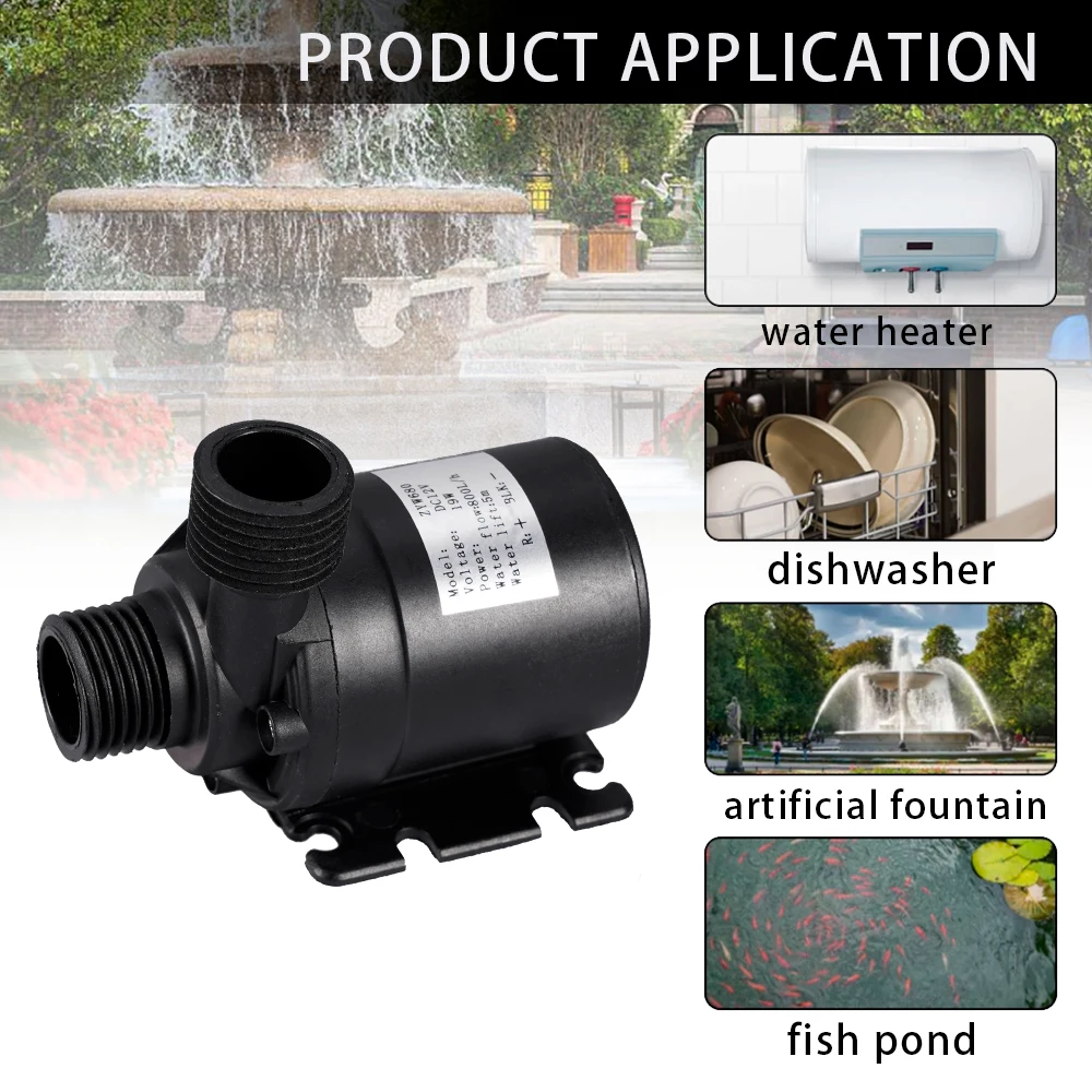 50W 800L/H Solar Water Pump Brushless Solar Panel Monocrystalline Silicon Low Noise Continuous Work Garden Decoration Kit Tool solar fountain pump,solar water pump,adjustable water pump