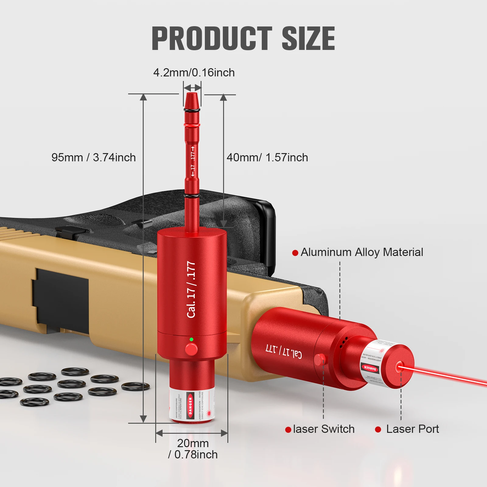 17.177 Dual purpose magnetic laser trainer dry powder laser training bullet
