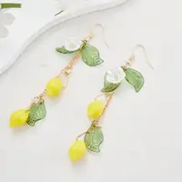 Glass Lemon Earrings Light Weight Fruit Food Earrings Can Love Kawaii Earrings Pastoral Earrings for Women Her Birthday Present 5