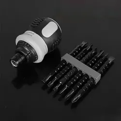 Compact Ratchet Screwdriver Set with Telescopic Detachable Steel Heads - Ideal for Repairs and Hand Tools (Black set)