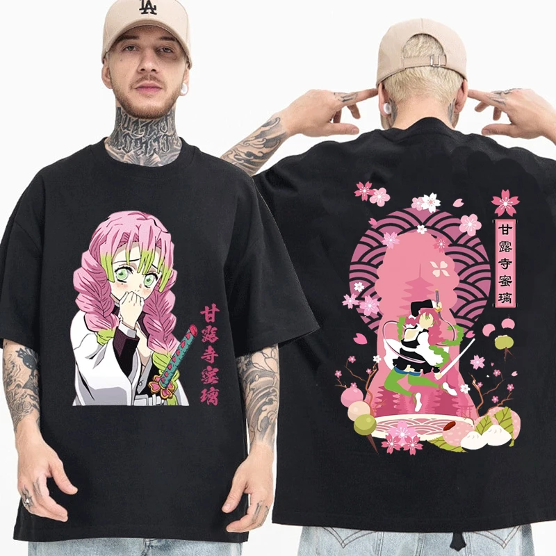 T-Shirt Manga Demon Slayer Mitsuri (6 Coloris) Floqué Adulte Homme Femme Courtes Manches