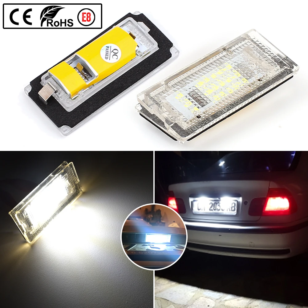

12V LED Number License Plate Light Lamps White Led CANBUS Car No Error Car License Plate Lights For BMW E46 4D 1998-2003