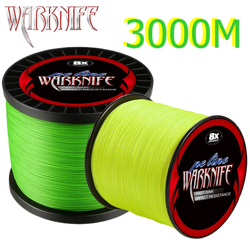 

Warknife 3000M Saltwater 8 Strands 8 Threads PE Braided 6LB-300LB Smooth PE Multifilament Super Durable Japan Fishing Line Pesca