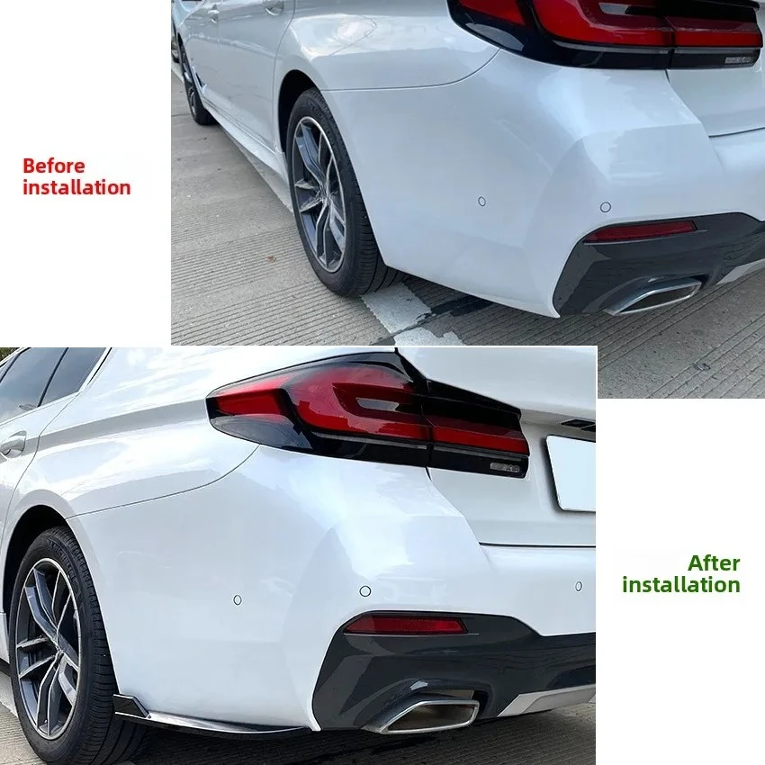 BMW 5 시리즈 G30 M-Tech 2017-2023용 리어 범퍼 코너 트림, 외부 스타일링 장식 자동차 액세서리 키트