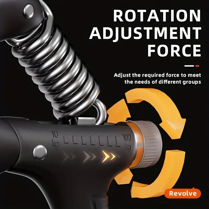 1pc Adjustable Hand Grip Strengthener Finger Gripper for Hand Finger Strength Training Exercise Equipment with Counting Feature