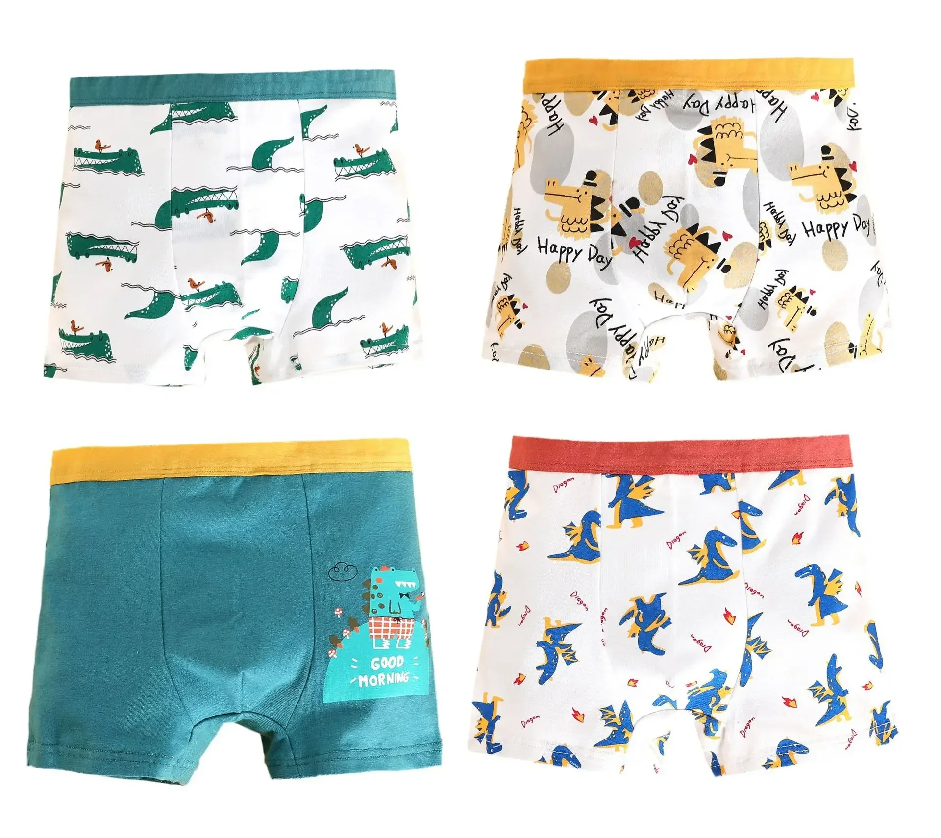 

Boys Cotton Panties Children Shorts Underwear For 1-13Years Baby Kids Elastic Waist Boxers Teenagers Cartoon Underpants 4PCS/Lot