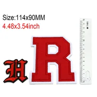 1Pc Big Red Letters Patch 114MM | English Alphabet Iron-On Patch for Clothing, Jackets, Hats, and Bags - Image 3
