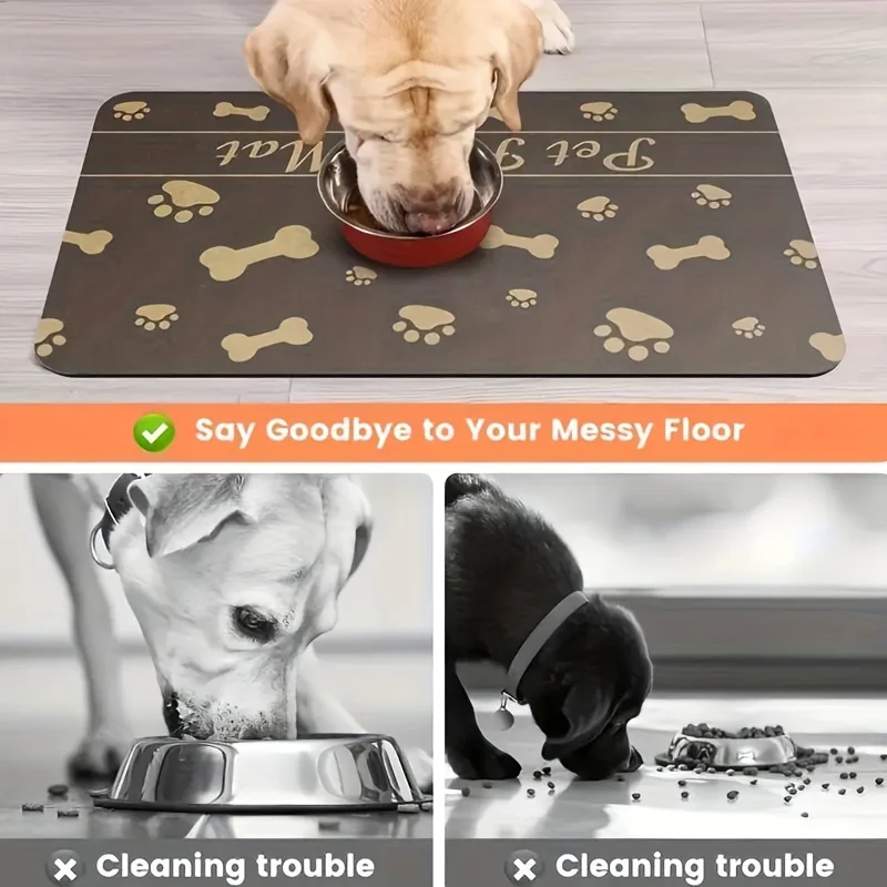 Pet Feeding Mat Hot Selling Pet Cats and Dogs Eat Diatomaceous Earth Mats Feed Splash Proof Mats Absorbent Quick Drying Home