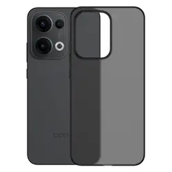 Luxury Ultra-Thin Frosted Transparent Shockproof Bumper Case for Oppo Reno 13 Pro (Black)