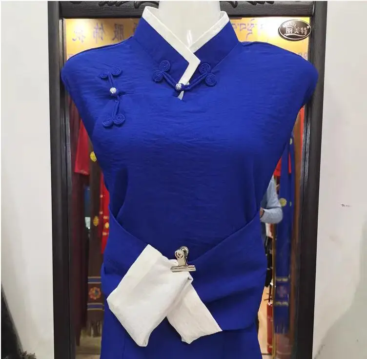 

Традиционный Новый женский Тибетский халат, топ в этническом стиле