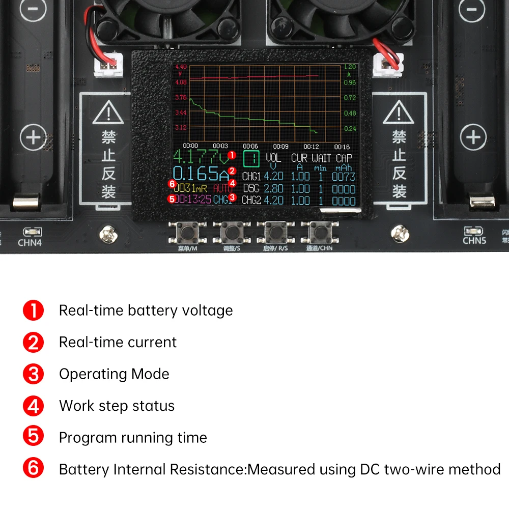 8 Channel 18650 Lithium Battery Capacity Tester Module MAh MWh