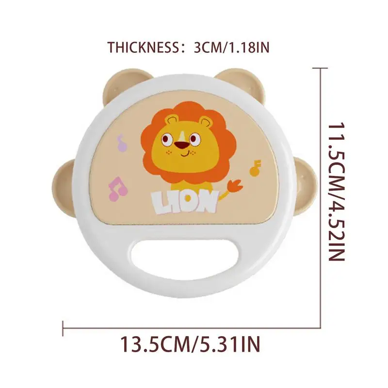 Tambourine Toy Lion Children Clapping Tambourine Musical Instruments KidsDrum & Percussion Instruments For Helps Children Learn