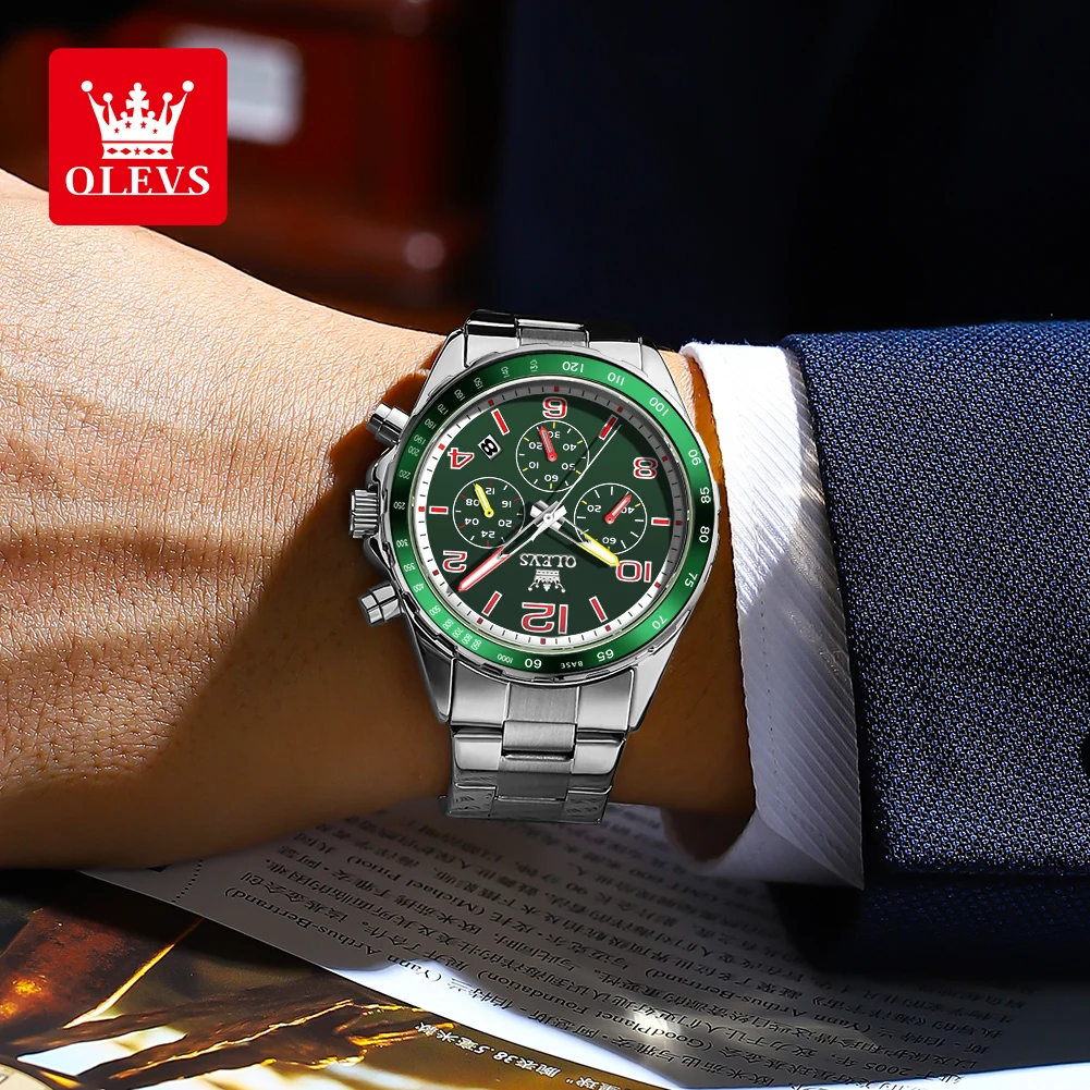 ساعة OLEVS الحصرية للرجال متعددة الوظائف مقاومة لل...