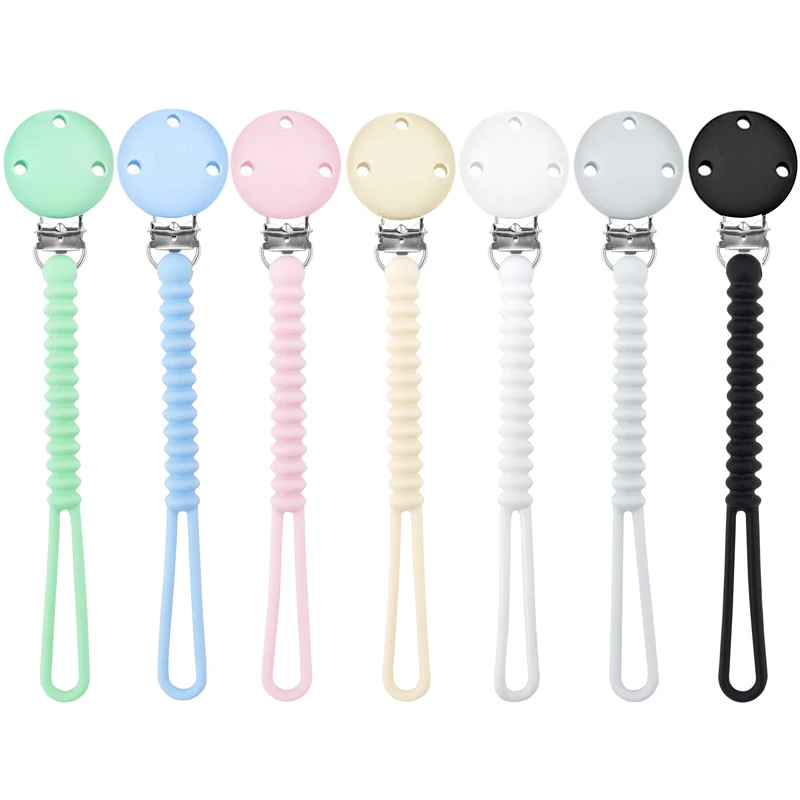Baby Pacifier Clip Dummy Soother Holder Pacifier Chain Silicone Child Nipple Clips Baby Teething Toy Chewing Gift Baby Pacifier Clip Dummy Soother Holder Pacifier Chain Silicone Child Nipple Clips Baby Teething Toy Chewing Gift