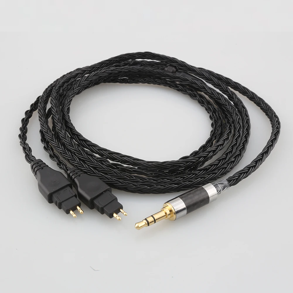 2,5 мм/3,5 мм/4,4 мм HiFi 16-ядерный черный 7N OCC кабель для наушников Sennheiser HD580 HD600 HD650 HDxxx HD660S HD58x HD6xx наушники