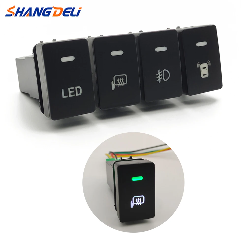 Car Led Fog Light Packing Radar Power On Off Mirror Heating Switch