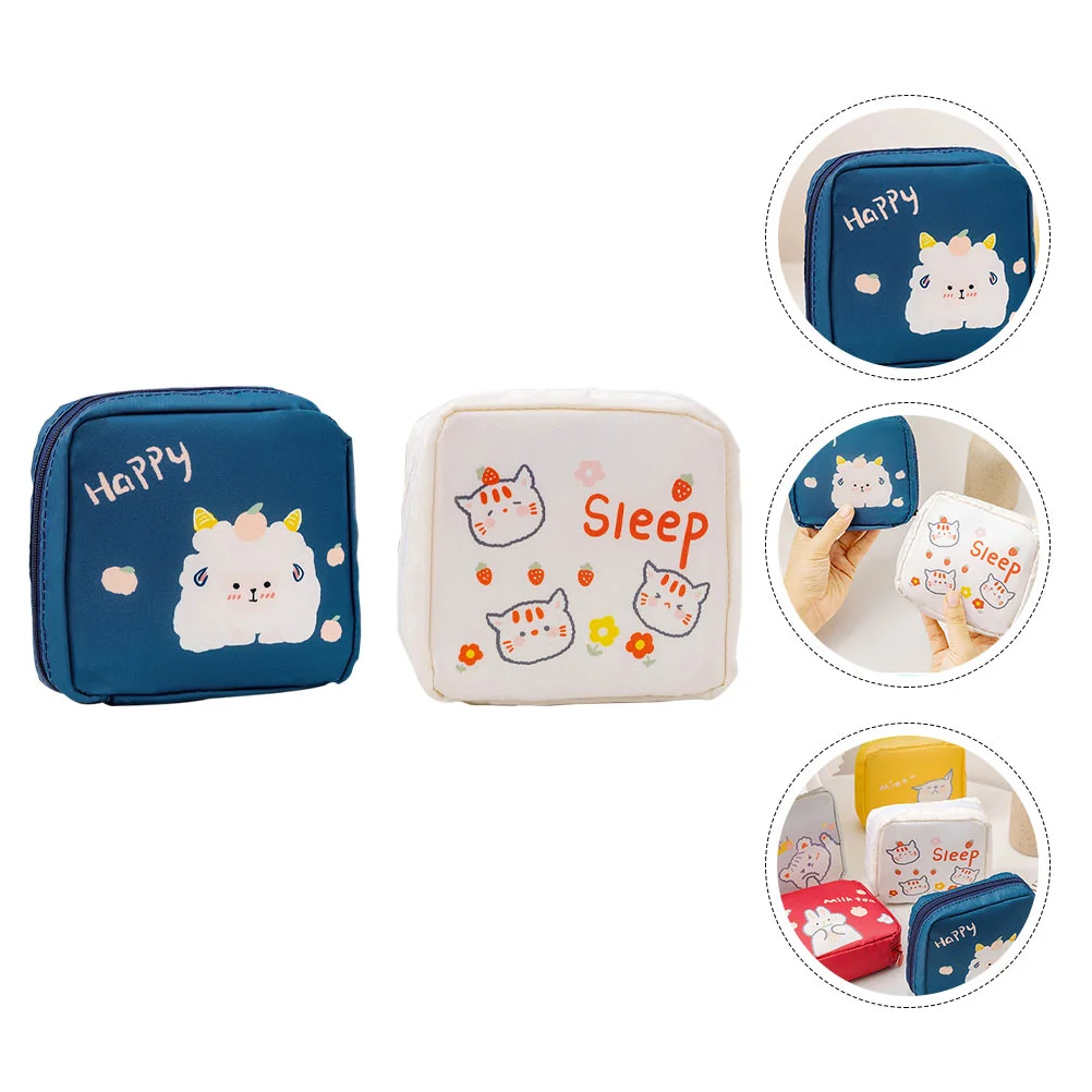 

2pcs Portable Menstrual Pad Storage Bags Convenient Sanitary Napkin Bag