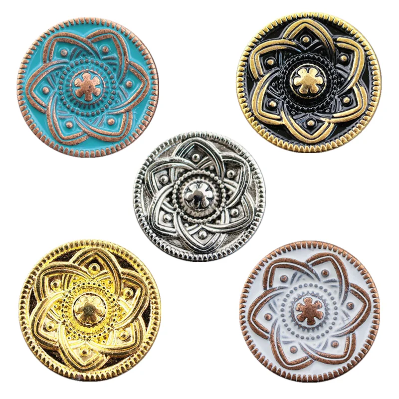 17mm Vintage Round Six Stars Button DIY Handmade Alloy Screw Buckle Bag Clothing Belt Leathercraft Decorative Buckle 17mm Vintage Round Six Stars Button DIY Handmade Alloy Screw Buckle Bag Clothing Belt Leathercraft Decorative Buckle
