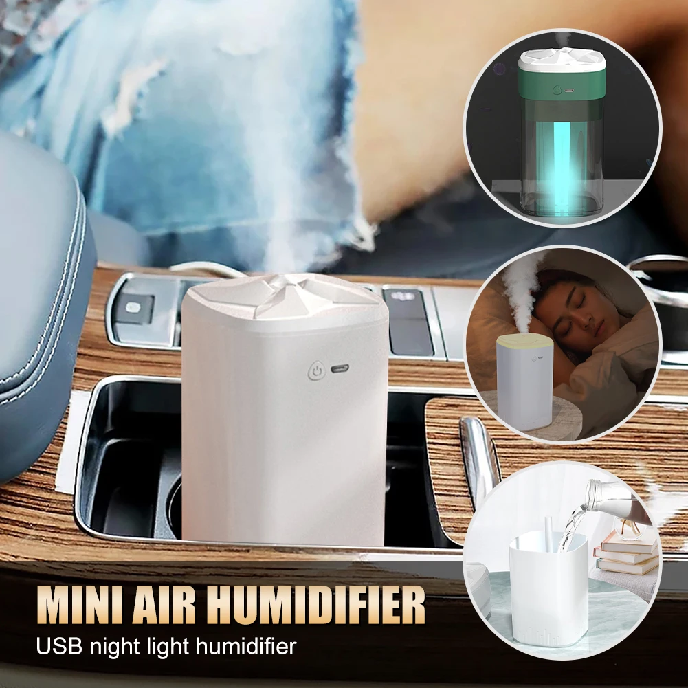 Mini humidificateur d'air 250ml, diffuseur d'arôme mignon avec veilleuse,  purificateur silencieux USB, brumisateur Cool pour maison, chambre, bureau,  voiture - AliExpress