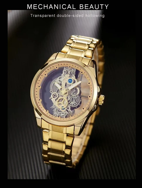 Reloj Hombre New Fashion Men Watches ORLANDO Black Gold Tungsten-like Steel  Quartz Wristwatches Men Luxury Business Watches - AliExpress