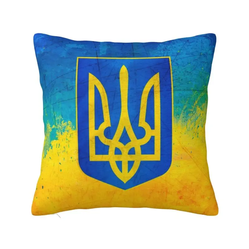 

Ukrainian Flag Cushion Cover Coat Of Arms Of Ukraine Velvet Cute Pillows Home Decor
