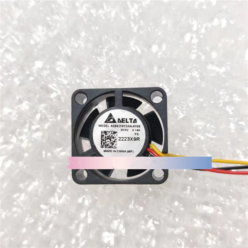 1PC NEW ASB02505SHA-AY6B DC 5V 0.14A 25x25x10mm Server Cooling Fan 3PIN