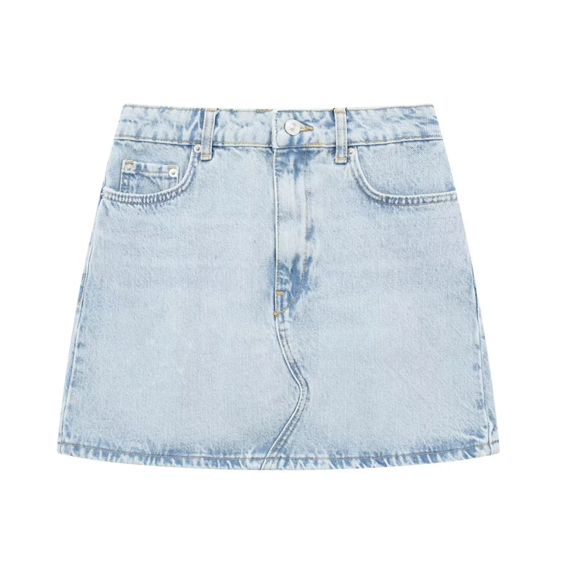 

2023 Summer New Sexy High Waist Light Blue Slim Denim Skirt Street Style Casual Versatile Denim Short Skirts