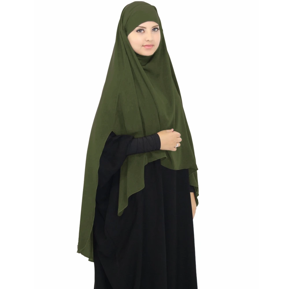 Wepbel Muslim Women's Hijabs Khimar Abaya Ramadan Overhead Islamic Clothing Turban Hijab Shawls Wraps Islamic Prayer Garment