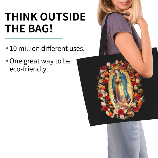 聖母マリアの聖母のデザインのショッピングバッグ,キャンバス ...