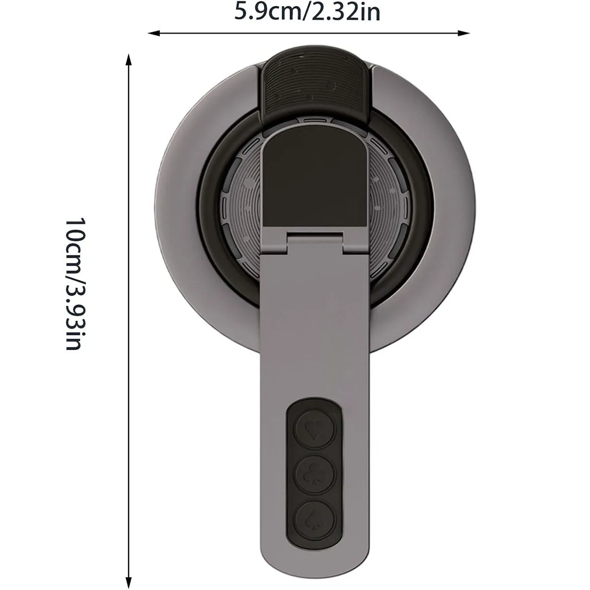 Magsafe-Compatible 360° Rotating Phone Grip & Kickstand with Pressure-Relief Silicone Finger Ring