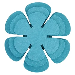 12-Piece Felt Cookware Protection Pads Set: Prevents Scratches and Heat Damage (Blue)