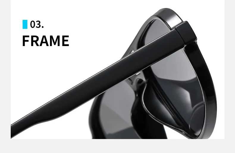 BOYSEEN Braune Sonnenbrille für Damen, UV400, polygonale Retro-Brille, Fahrsonnenbrille – Detail 5